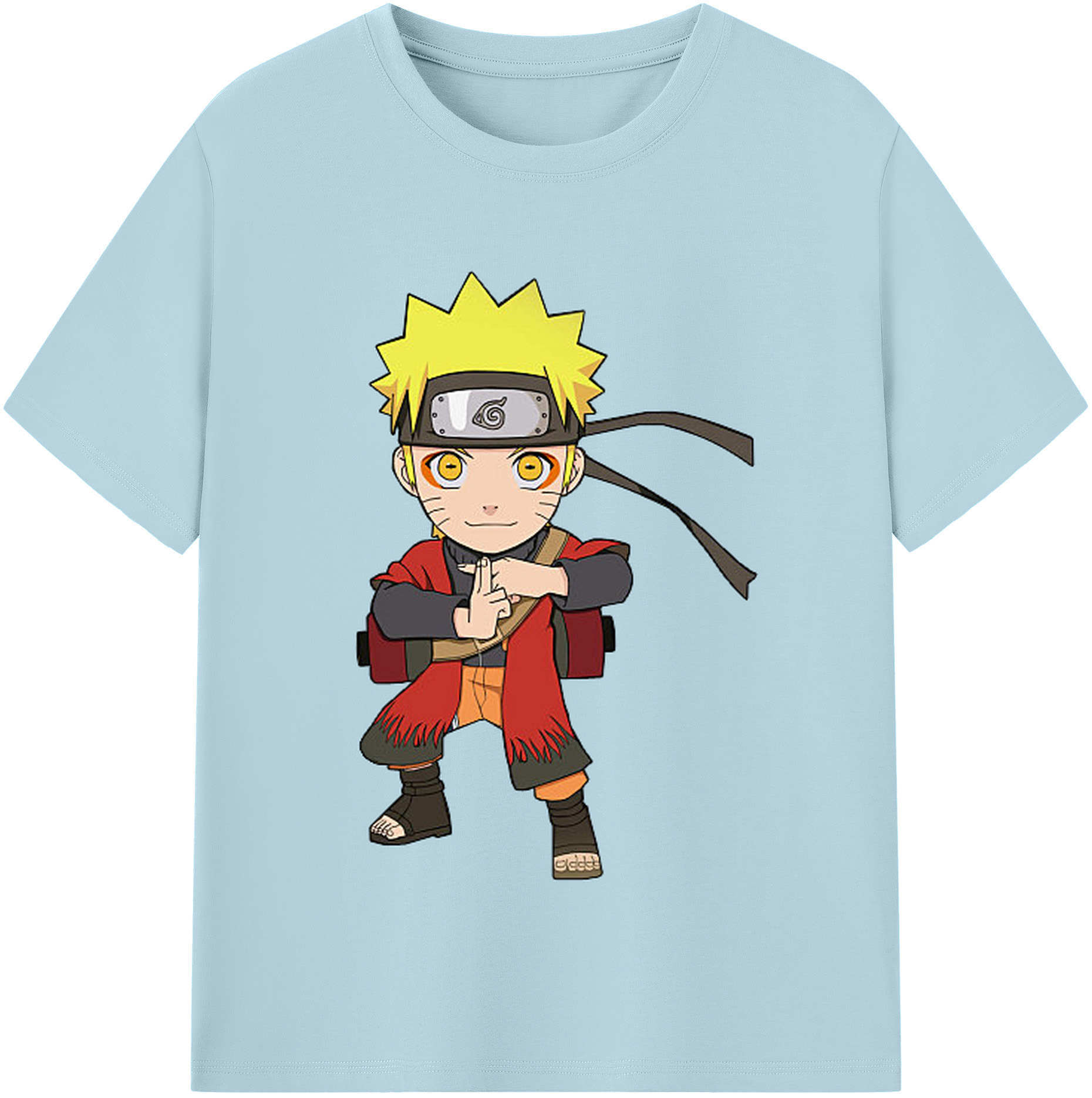 （画像用） NARUTO -ナルト- うずまき ナルト Uzumaki Naruto 綿100％半袖Tシャツ（フロントプリント）